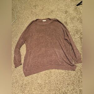 Women's Oversized Mauve Sweater
